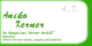 aniko kerner business card